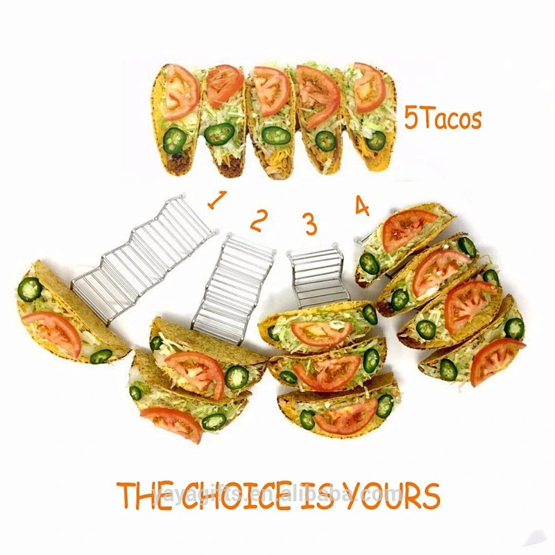 Taco Holders: 4/5 Stack Stainless Steel Taco Stand Holders