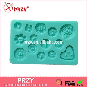 Button fondant cake decoration silicone molds