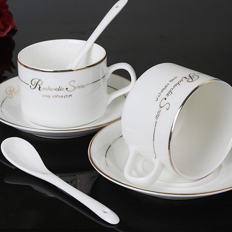 Free Sample Porcelain Coffee Mug Eco-friendly Ceramic Coffee Cup Set Gift Box Packing Door Gift for Man
