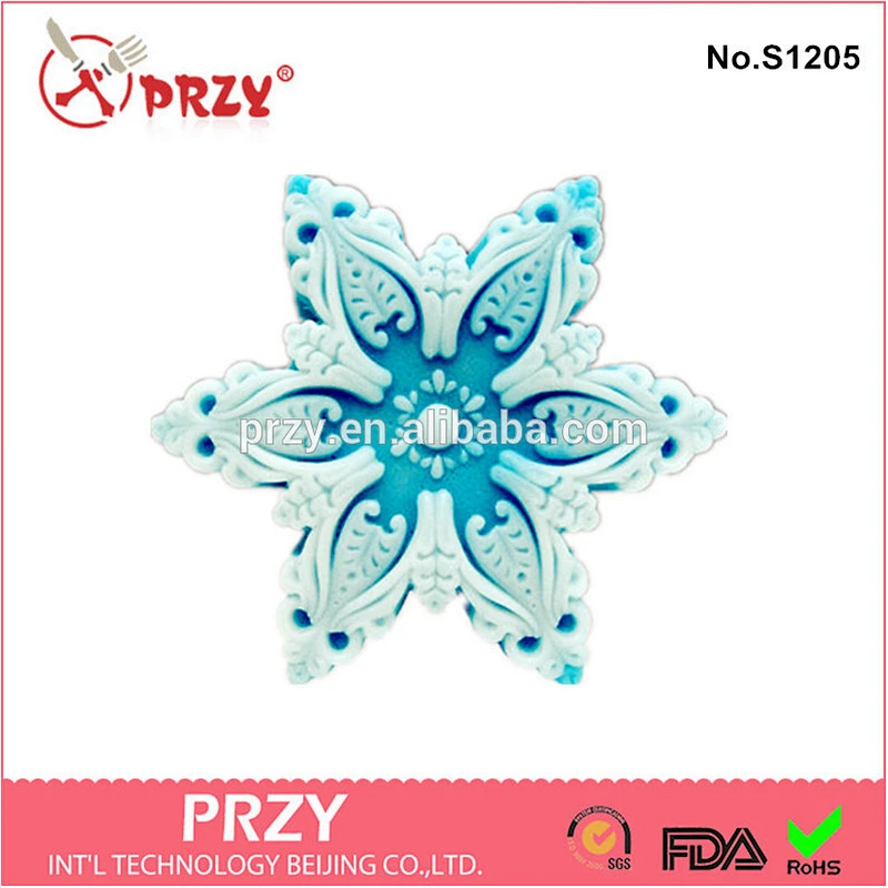 Handmade silicone snowflake soap mold
