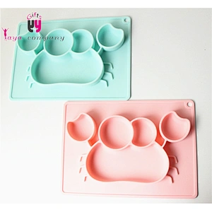 Baby Feeding Heat Resistant Silicone Placemat With Plate