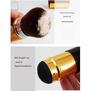 Wholesale high quality cosmetic makeup brush professional private label retractable blush powder make up brush