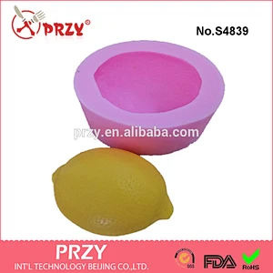 S4839 lemon silicone soap mold lemon mold for soap fruit soap mold