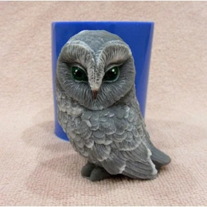 Owl silicone Soap mold 3D animal candles making mould Silica