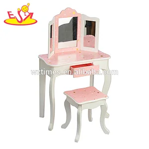 2018 Simply design pink wooden dressing table with drawers W08H094