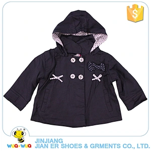 Newest design fashion fancy baby hooded coat jackets for girls