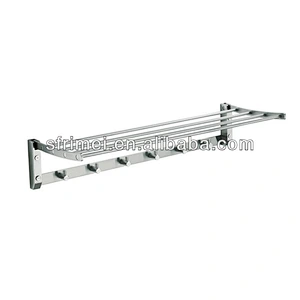 Four Poles Towel Rack With Hooks Wall Mounted Towel Rack Stainless Steel Bathroom Accessories Towel Rack