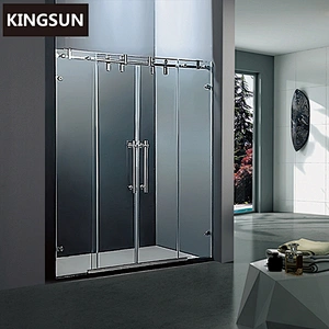 K-28 china goods most in demand four glass space saving shower door with roller