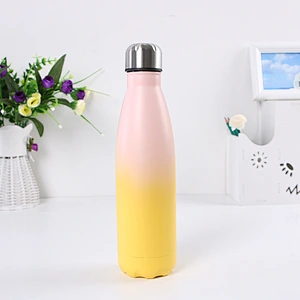 2018 New Design Color Mug Vacuum Flask 500 ml 304 Stainless Steel Water Bottle for Student Portable Straight Cup