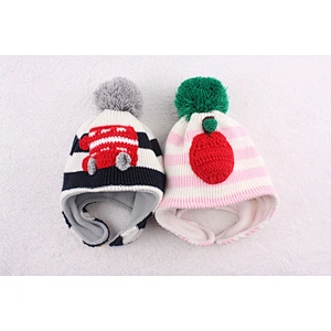 Sweet Warm Winter Kids Knitted Socks And Hat Set Wholesale