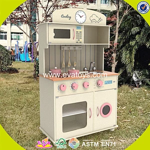 2018 New design pink wooden girls kitchen toys lovely wooden girls kitchen toys best wooden girls kitchen toys W10C268