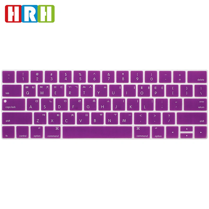 Custom Keyboard korean Skin Silicone Cover colored laptop keyboard skin cover keyboard  for macbook pro 13 touch bar