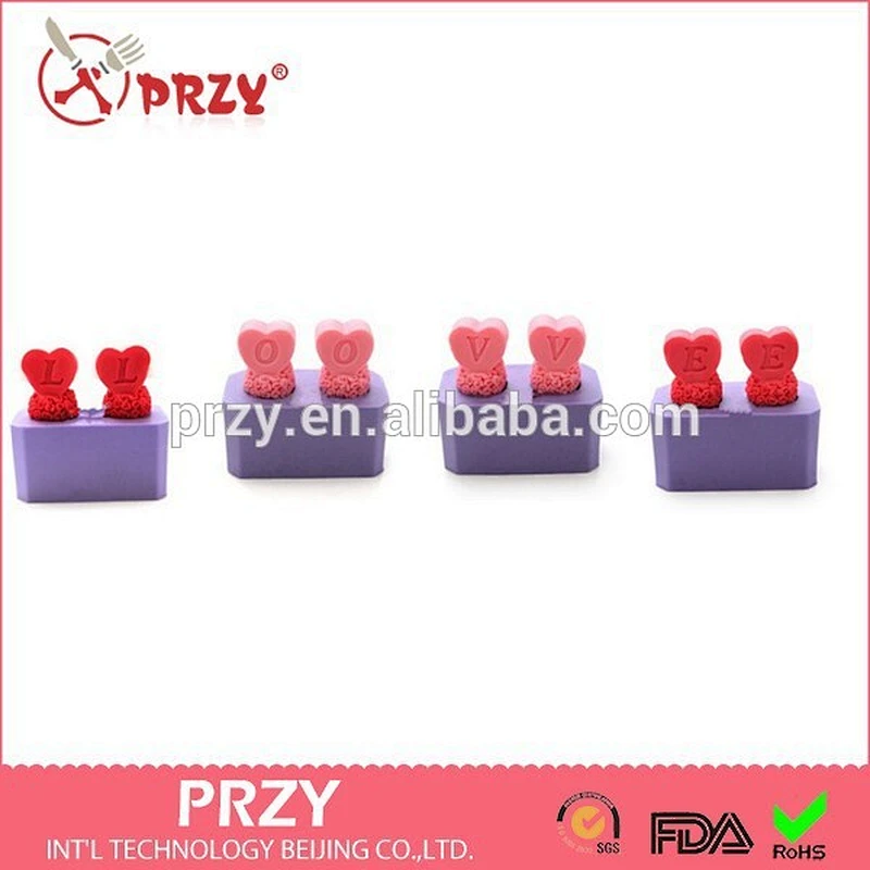 Valentine's day LOVE silicone candle mold/3D soap molds