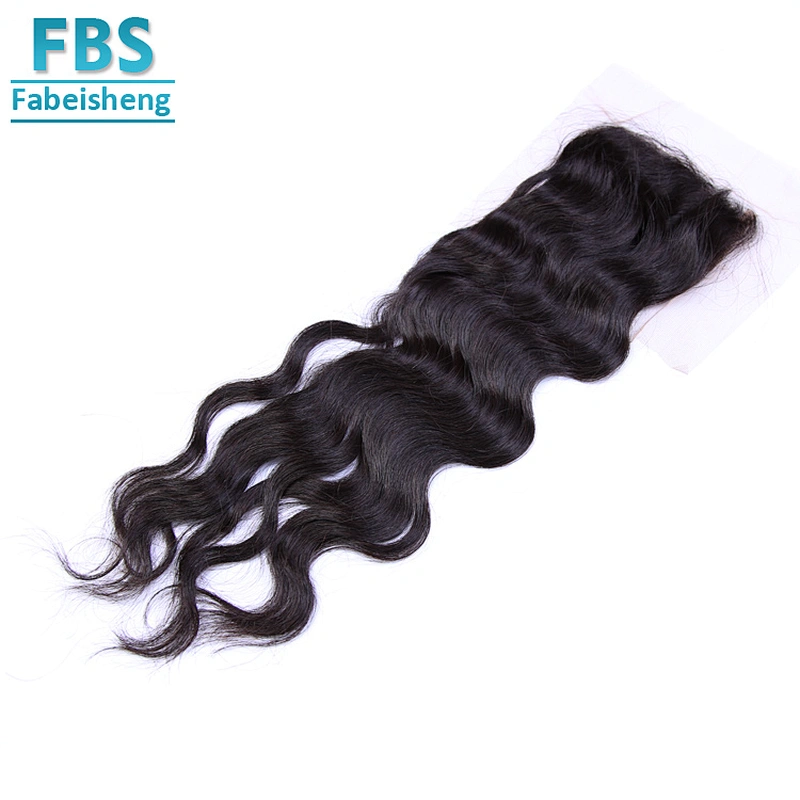 2018 FBS high quality natural black color Brazilian 4*4 lace closure