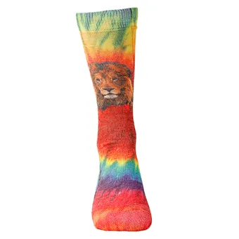custom 3D logo digital printed photo print socks printing