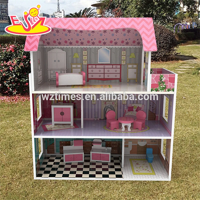 Großhandel neue prodyct holz puppenhaus suite spielzeug kreative diy holz puppenhaus suite spielzeug W06A235
