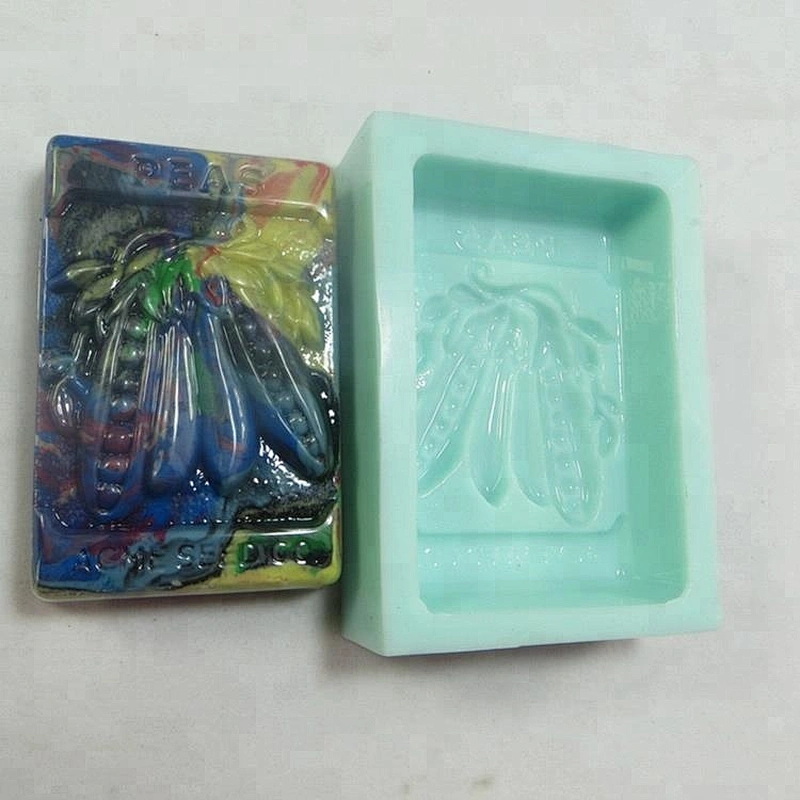 QT0037 Colorful Peas pattern Soap silicone Molds aroma stone mold