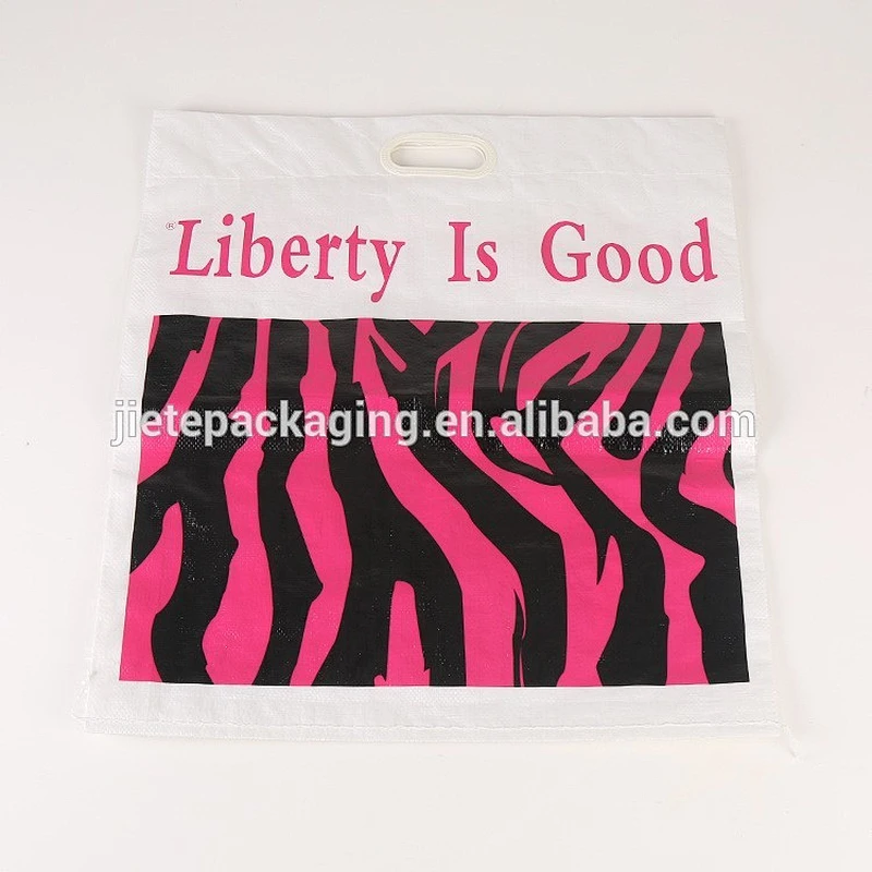 Industrial and agriculture use bopp laminated pp woven fabric white plastic shopping bag for flour,sugar,feed,fertilizer,cement
