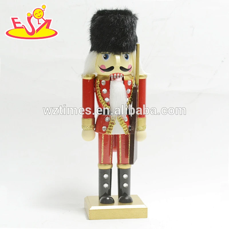 Wholesale wonderful wooden king nutcracker ornament toy as holiday gift W02A201