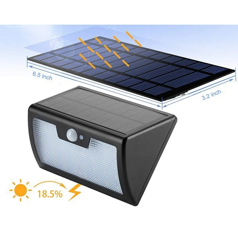 Microwave sensor ip65 waterproof garden 9w 6w solar led wall light LED solar light