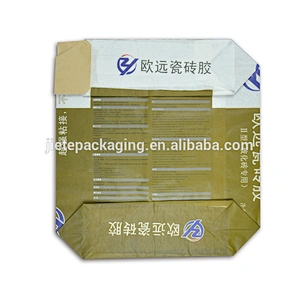 50kg 20kg kraft paper valve bag block bottom with colorful printing for packing putty, tile adhesive