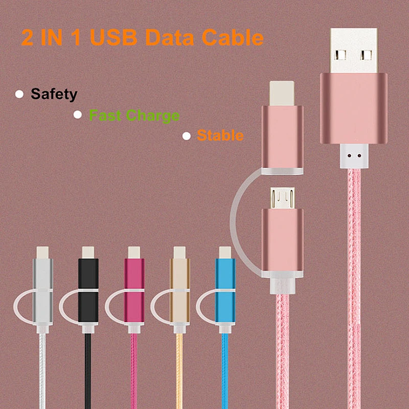 Guangdong optical fiber cable double braided usb micro copper wire