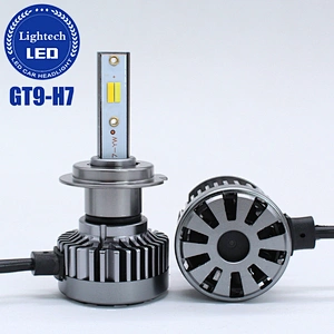 ERROR FREE GT9 Lightech Led Headlight CANBUS EMC 60W 8000LM H7 H11 HB3 9005 H1 3 Color All in One LED Headlight