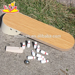 2018 wholesale children's educational puzzle toys wooden mini bowling ball W01A141