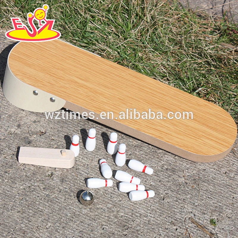 2018 wholesale children's educational puzzle toys wooden mini bowling ball W01A141