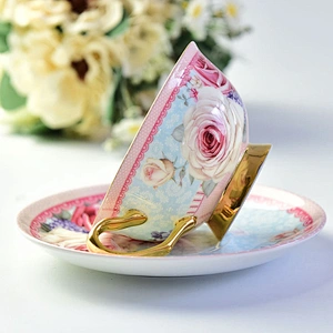 Safely material underglaze handmade paint pattern ceramic cup