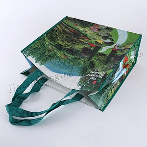 High quality design printing bopp laminated plastic handbag pp woven tote shopping bag