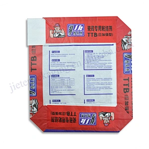 Customized multi-layer kraft paper block bottom stand up cement packaging bag 20kg for sale