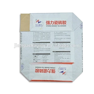 wholesale kraft paper flat bottom valve sack bags for packing cement, tile adhesive 20kg
