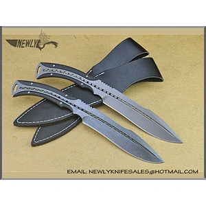 Good Quality G10 Handle Granite-wash Blade D2 Steel Tactical Knife Rescue Cutter