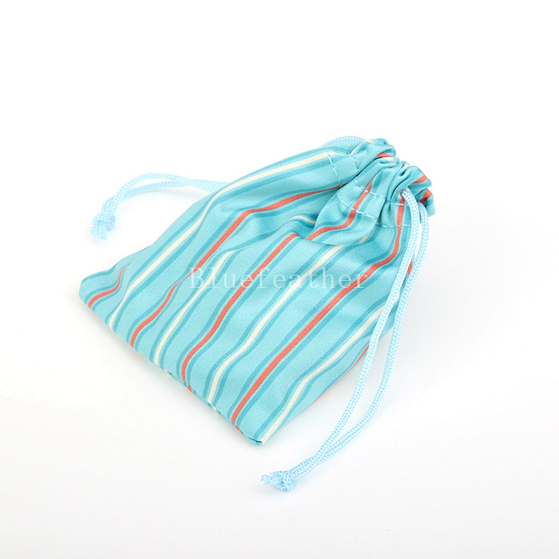 Custom Design Digital Printing Small Drawstring Microfiber Bag For Jewelry
