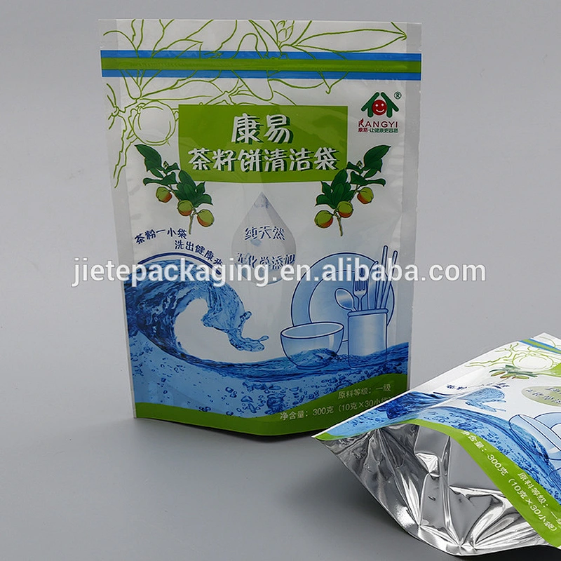 Customized plastic material polyethylene pe bag for tea seed washing powder