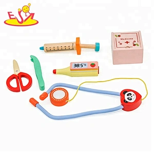 wholesale funny role play wooden toy medical kit for kids W10D117