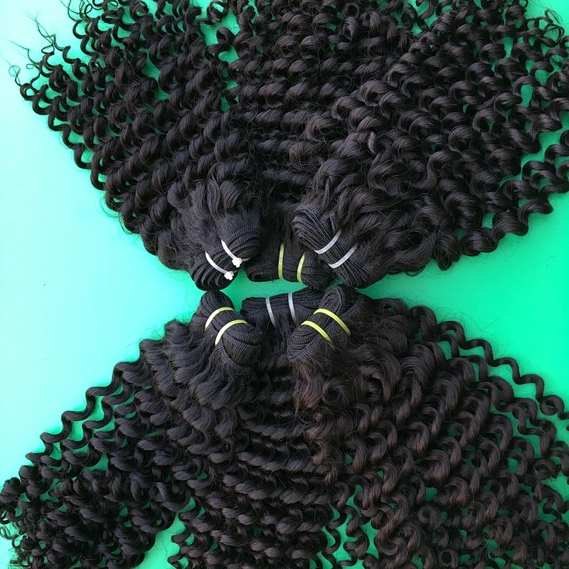 No Shedding no tangle raw indian curly hair cuticle aligned indian hair wholesale indian temple hair