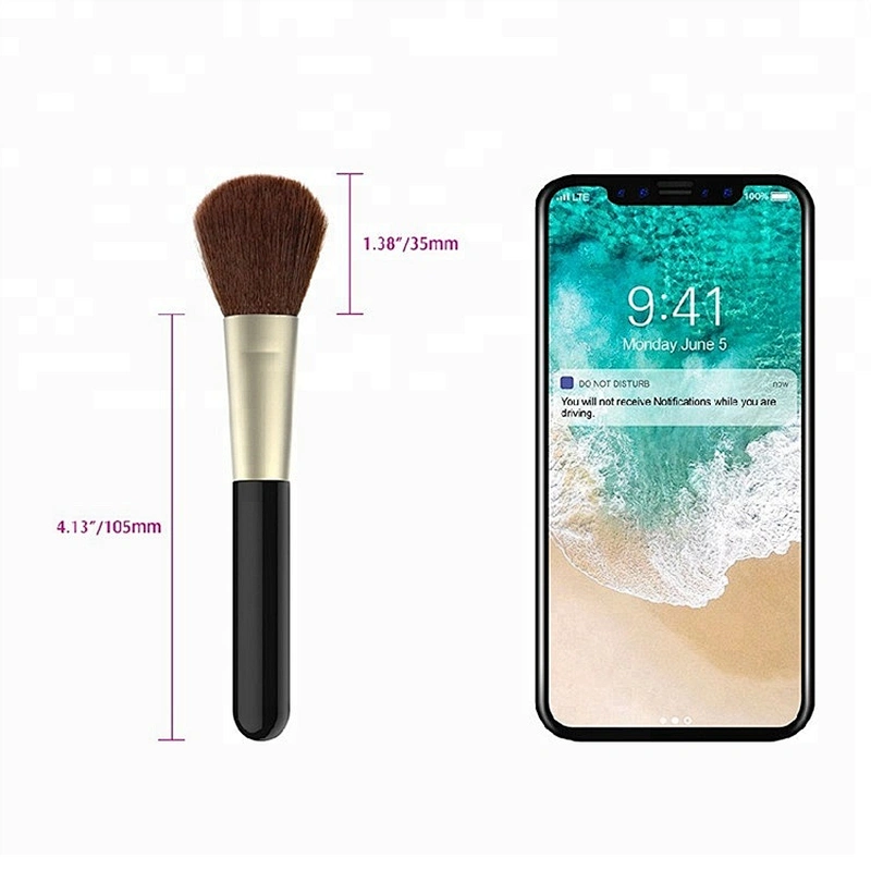 Good Quality Single Rose Gold Custom Hair Facial Shaving Blusher Brushes For Makeup Set