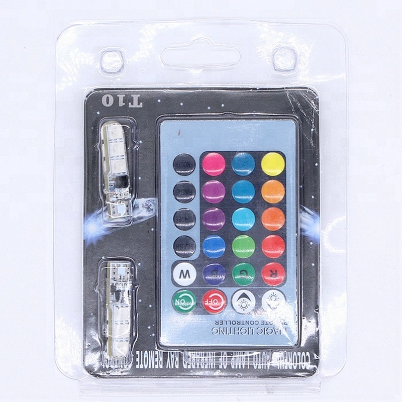 Error Free 12V Strobe Car Light 5050 6SMD Silicon Canbus RGB T10 LED Bulbs