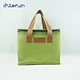 Custom high quality washable kraft paper picnic insulated lunch cooler bag waterproof  handcarry lunch tote