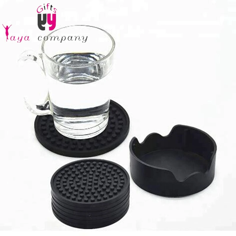 FDA Easy carry Silicone cup coaster