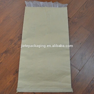 Building and industrial use 25kg kraft paper laminated pp woven cement bag