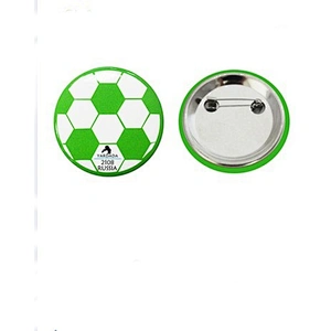 Football logo tinplate metal badge, personality clothing, accessories, 50mm round high quality hot sell badge in stock.