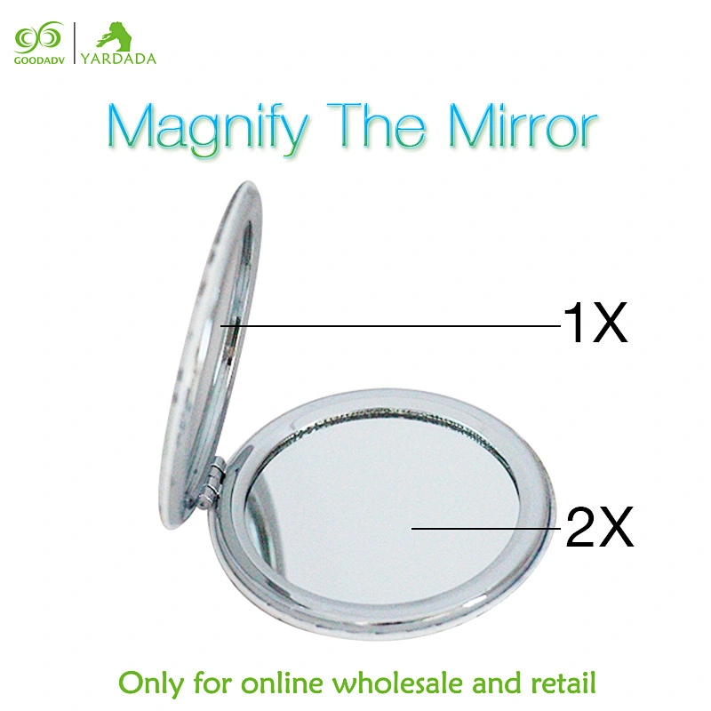 Lovely blue bear bear makeup mirror, high quality flip pocket mirror, 2X magnifying glass in stock.