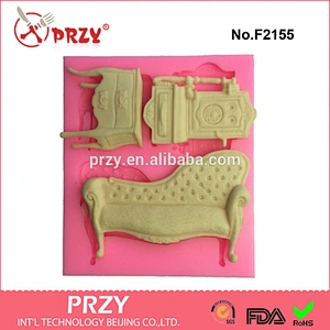 F2155 Baroque Furniture Silicone Fondant Mould,silicone cake decorating mold,food grade fondant molds