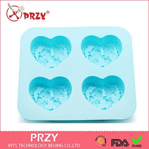 S4093 PRZY New 2016 DIY handmade soap molds for homemade SOAP mold 4 even heart-shaped Angel cold SOAP mold