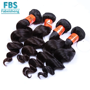 2018 FBS hot selling 100% loose curly wholesale price human hair bundles