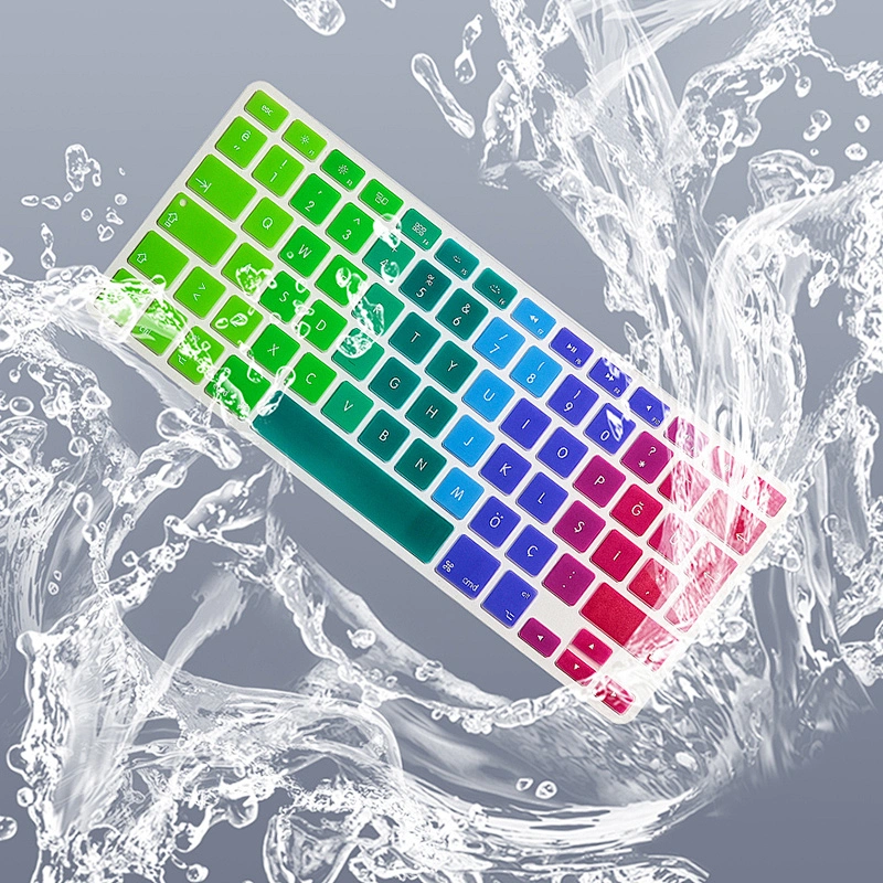 Waterproof Colored Silicone laptop turkish keyboard Skin keyboard protector for Macbook Air 13