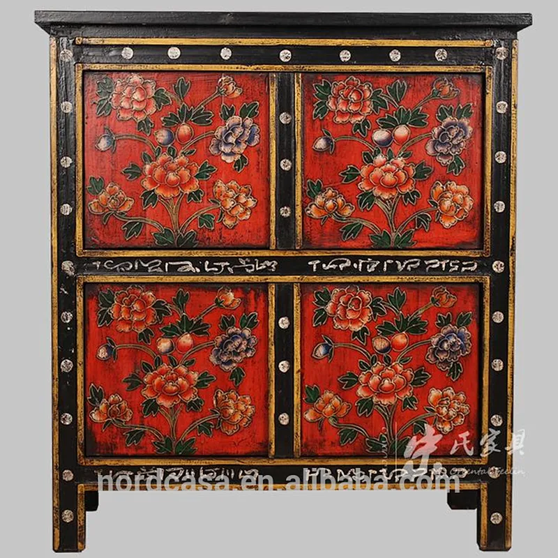 hand painted antique style tibetan furniture